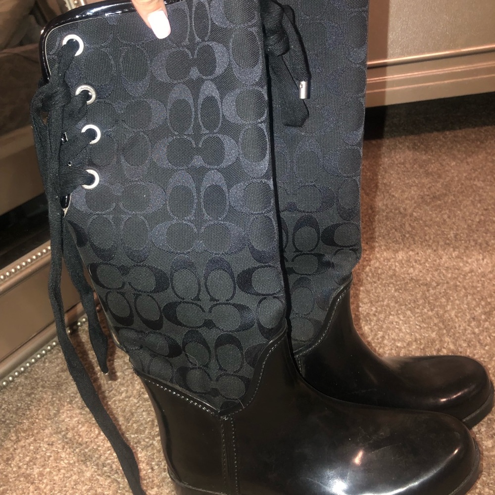 Coach rain boots